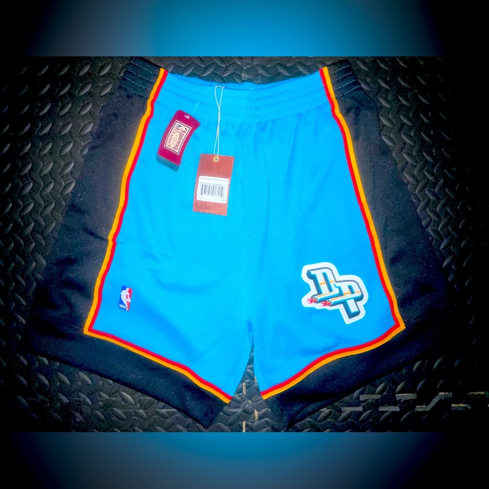 Detroit Pistons NBA Vintage Teal Basketball Shorts